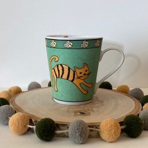 Cool Cat porcelain coffee mug. 12oz